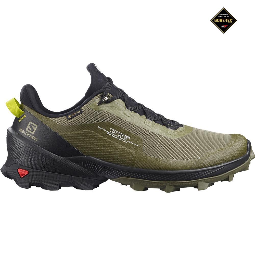 Salomon Israel CROSS OVER GORE-TEX - Mens Running Shoes - Deep Green (JVOX-21785)